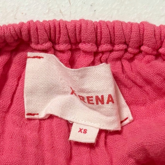 Xirena Nissa Open Back Cotton Gauze Mini Dress in Hot Pink - Picture 9 of 10